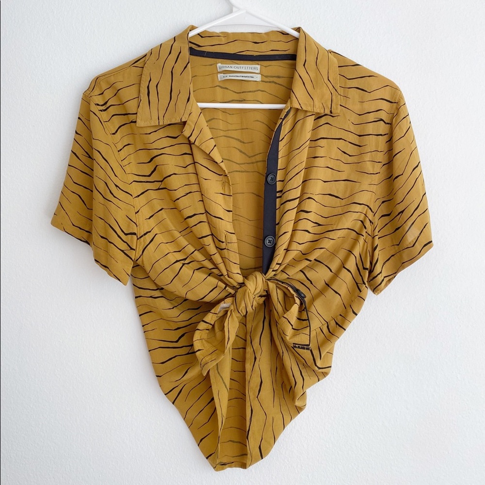 Breezy Button Up Animal Print
